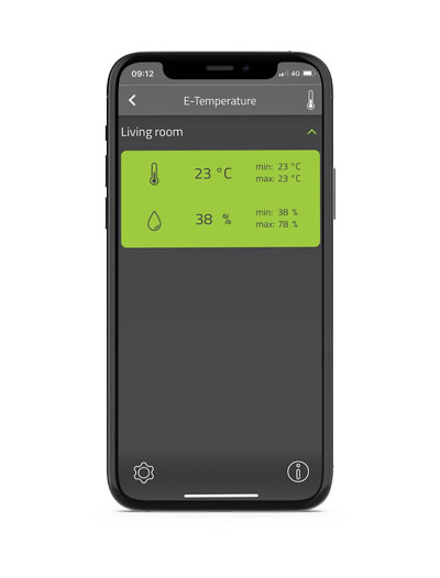 E-Temperature in E-Trailer app