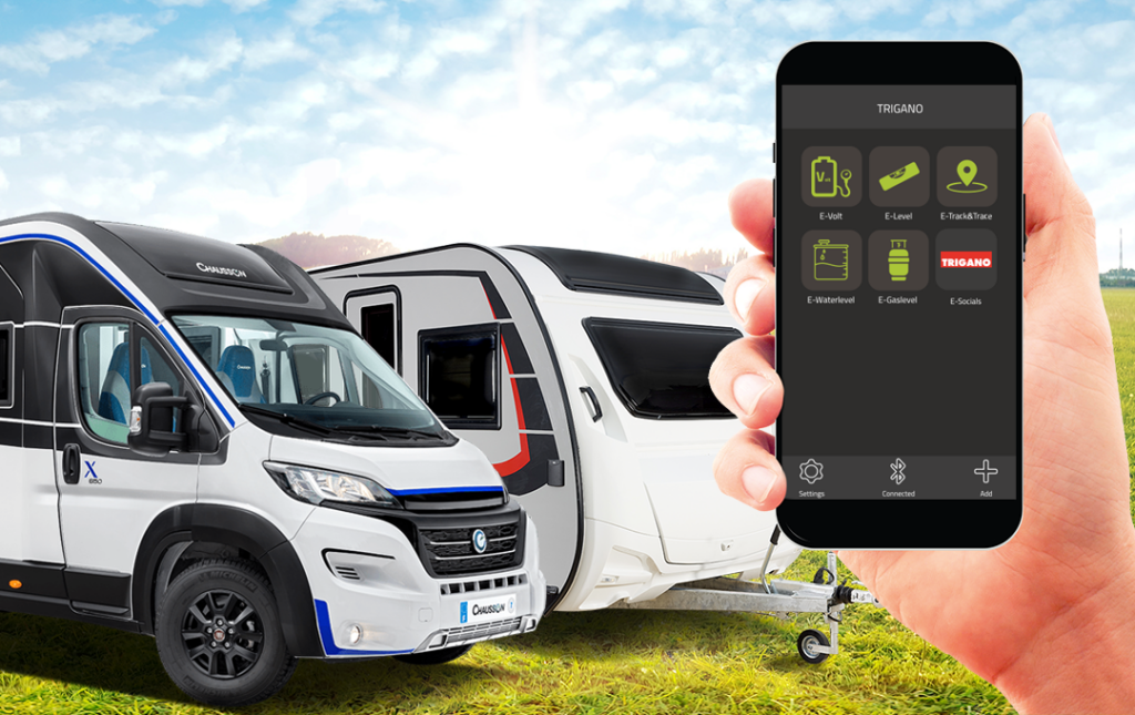 Two new Chausson and Challenger models and one Sterckeman model are fitted with E-Trailer’s Starter Package Plus, E-Gaslevel, and E-Waterlevel as standard features.
