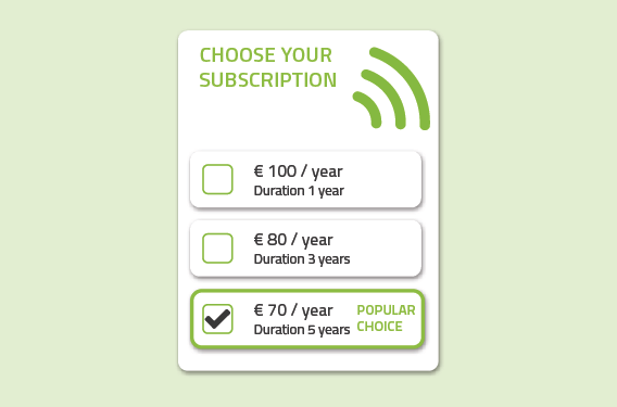 Sign up now for a 5-year E-Trailer subscription and receive free batteries for all your sensors! You can take out an E-Trailer subscription for a period of 1, 3 or 5 years, starting from €70 per year. In addition to the volume discount already included in a 5-year subscription, you will receive a full set of replacement batteries for all your modules until 31 July.