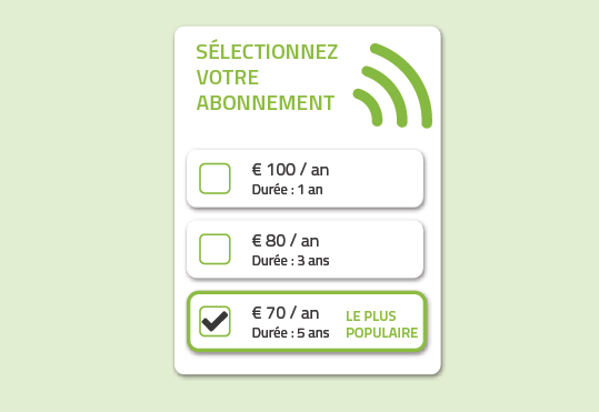 En plus de la remise quantitative déjà incluse dans l’abonnement de 5 ans, vous recevrez jusqu’au 31 juillet un jeu complet de piles de remplacement pour tous vos modules.