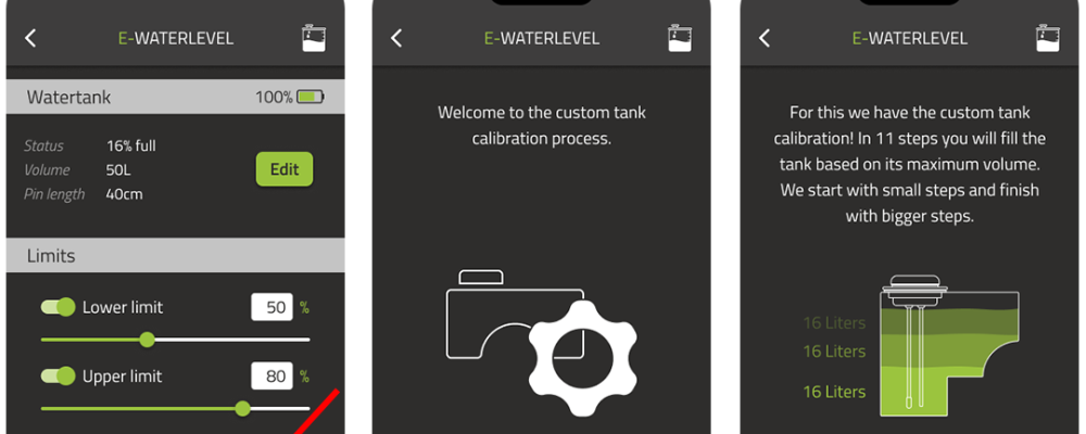 E-Waterlevel odd shape calilbration